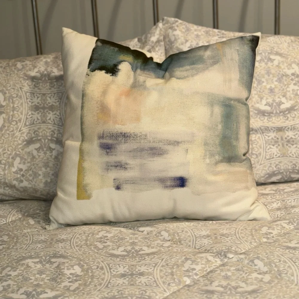 West Elm Abstract Multicolor Pillow